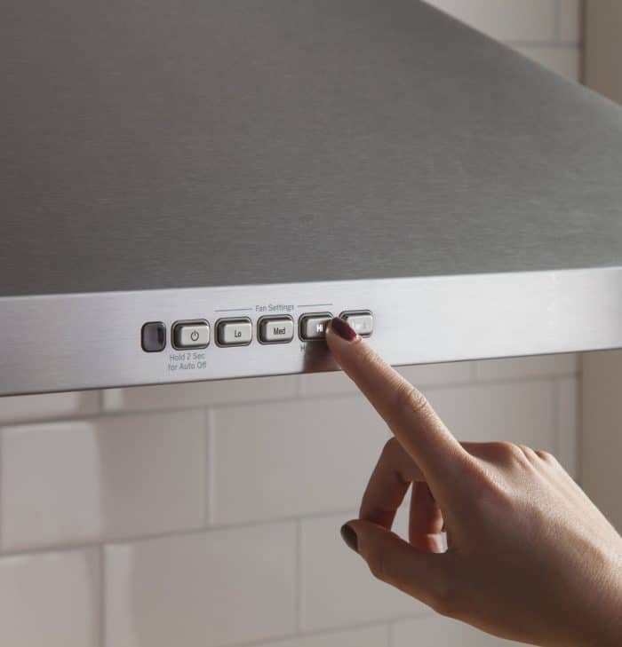GE® 36" Wall-Mount Pyramid Chimney Hood - Image 3