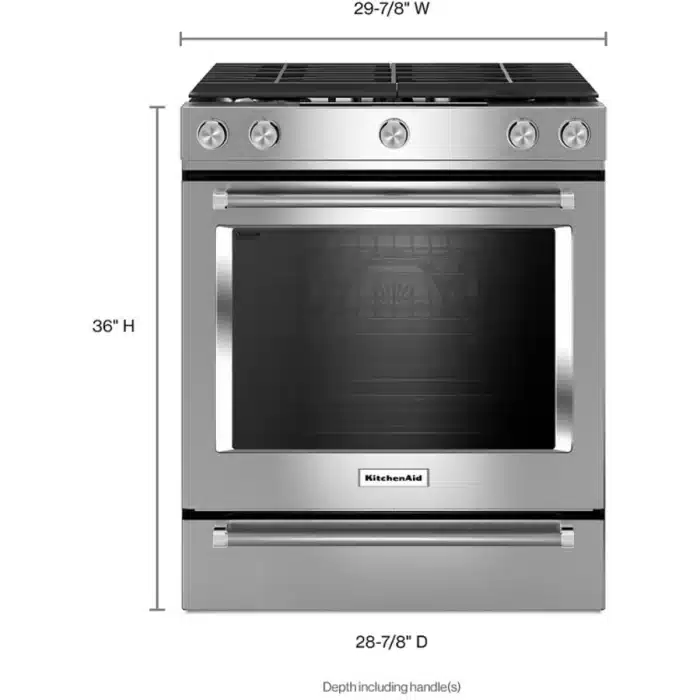 Kitchenaid 5.8 cu. ft. Slide-In Gas Range with Self-Cleaning Convection Oven - Image 2
