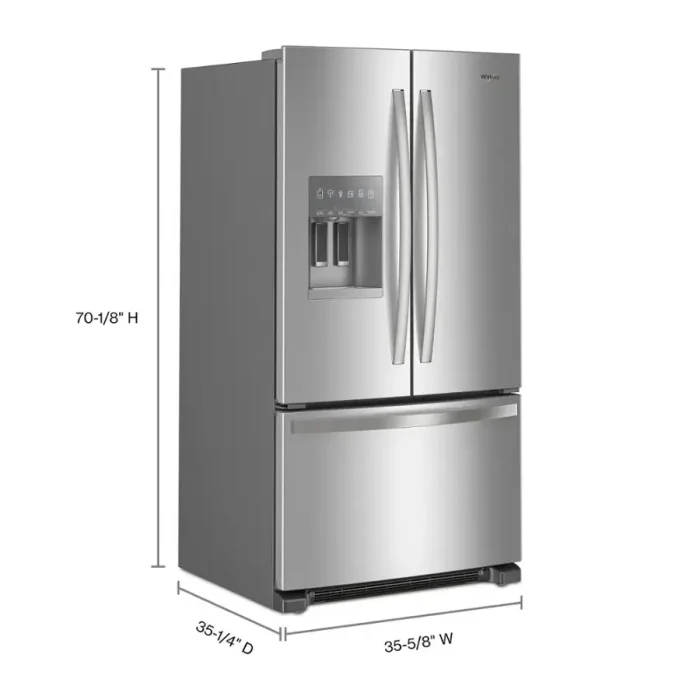 Whirlpool 24.7 cu. ft. Standard Depth French Door Refrigerator - Image 5