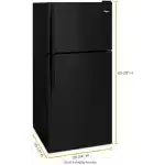 Whirlpool 18.2 cu. ft. Top Freezer Refrigerator in Black - Image 3