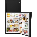 Whirlpool 18.2 cu. ft. Top Freezer Refrigerator in Black - Image 2