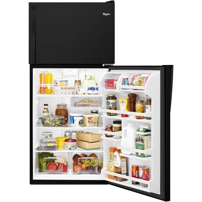 Whirlpool 18.2 cu. ft. Top Freezer Refrigerator in Black - Image 2