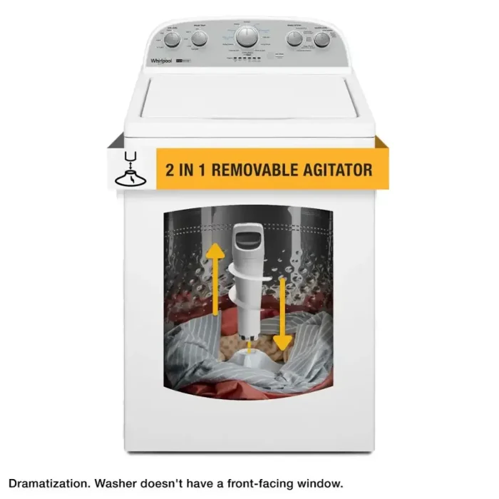 Whirlpool - 3.8 Cu. Ft. High Efficiency Top Load Washer with 2 in 1 Removable Agitator - Image 3